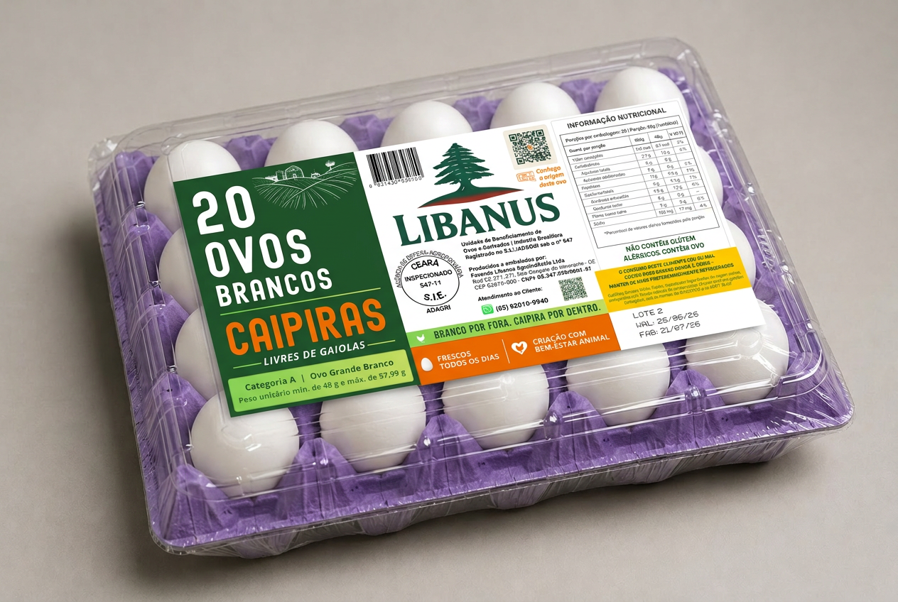 Bandeja de 20 ovos Libanus